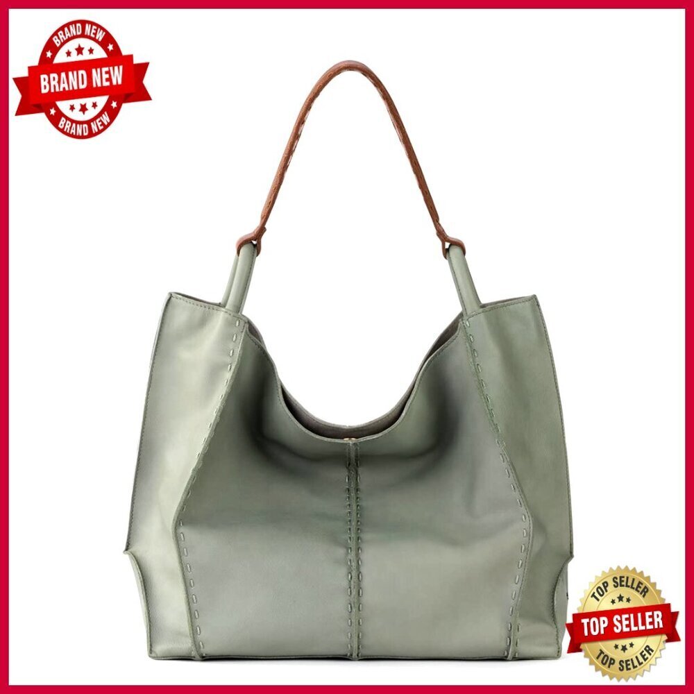 Large Leather Tote Bag with Shoulder Strap for Everyday Travel